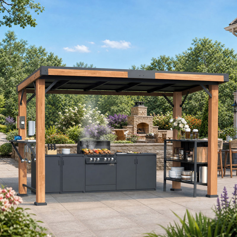 ELEVATE OUTDOORS Briarwood 6 FT. X 12 FT. Cedar Wood And Slope